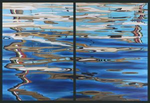 Liquid Transitions III (diptych) 40x60  Oil on Canvas
